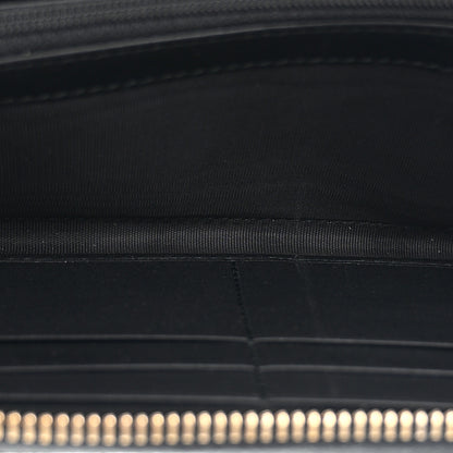 Gucci GG Supreme Monogram Cuoio Toscano Zip Around Wallet Beige Ebony Cuir 5 of 9
