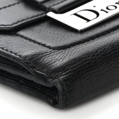 Christian Dior Calfskin Street Chic Compact Flap Wallet Black 8 of 12