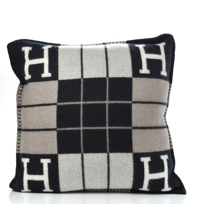 Hermes Wool Cashmere Avalon III Pillow PM Ecru Black 2 of 6