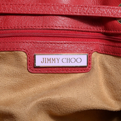 Jimmy Choo Grainy Calf Large Rosabel Satchel Red 6 of 7
