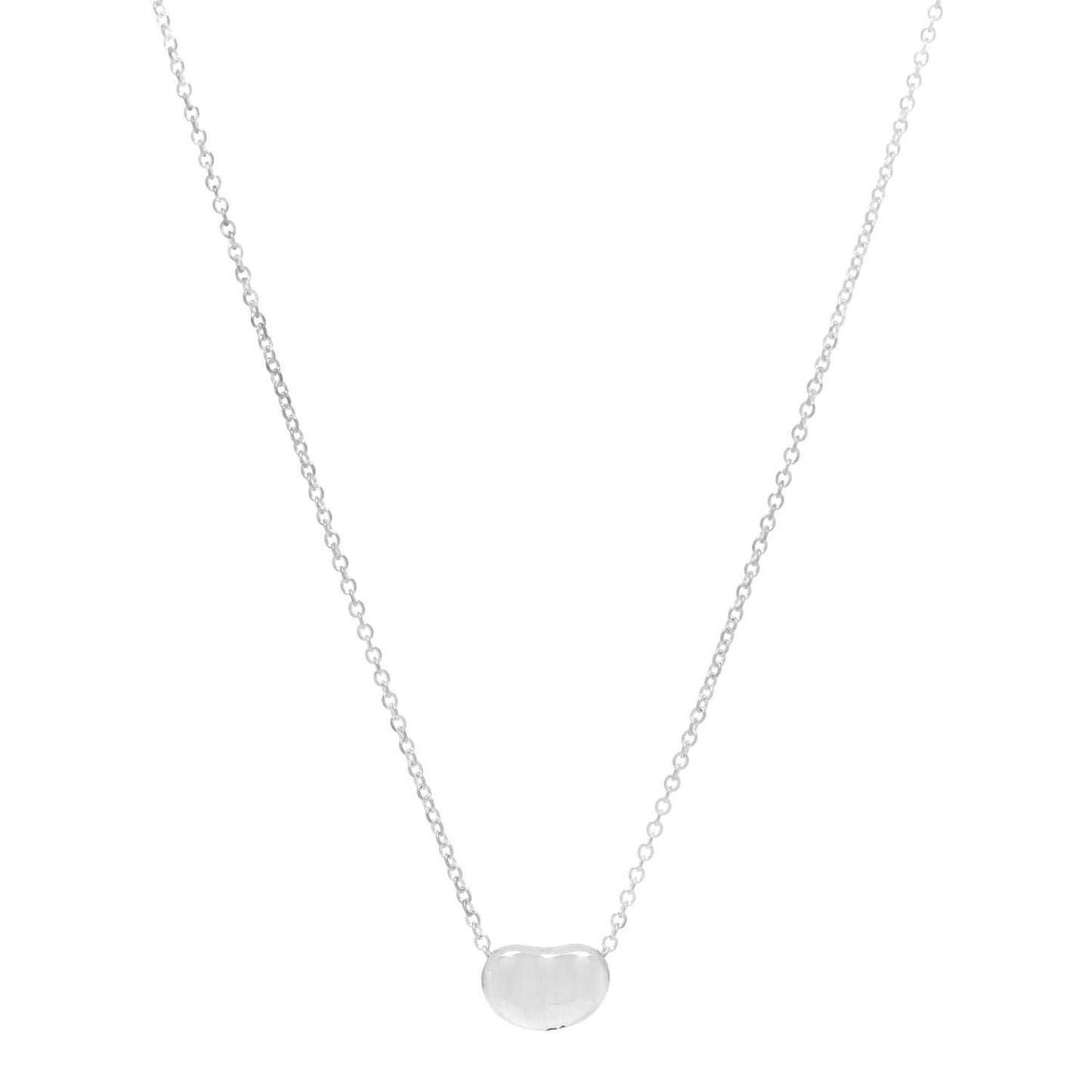 Sterling Silver 9mm Elsa Peretti Bean Pendant Necklace