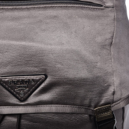 Prada Satin Double Buckle Backpack Fumo 15 of 18