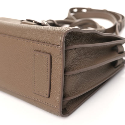 Saint Laurent Grained Calfskin Baby Sac De Jour Souple Taupe 10 of 14