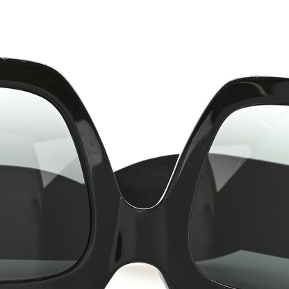 Gucci Square Frame Glitter GG0102S Sunglasses Black 9 of 9