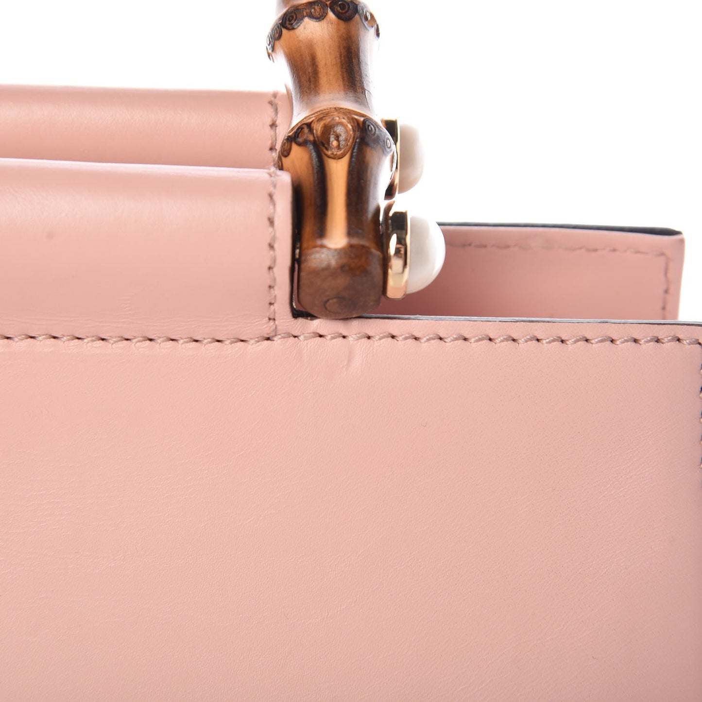 Nappa Bamboo Small Nymphaea Top Handle Bag Perfect Pink