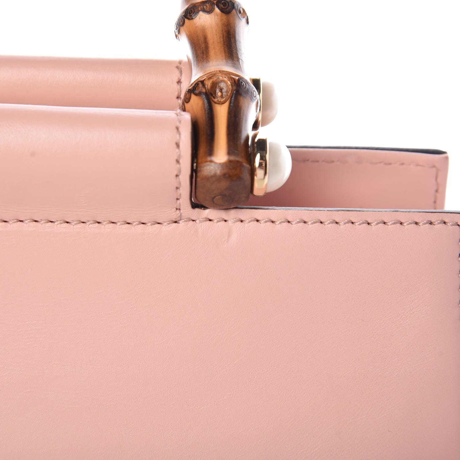 Gucci Nappa Bamboo Small Nymphaea Top Handle Bag Perfect Pink 10 of 12