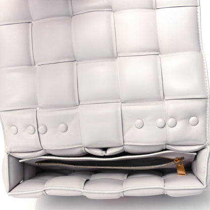 Bottega Veneta Lambskin Maxi Intreccio Padded Chain Cassette Crossbody Bag White 4 of 4