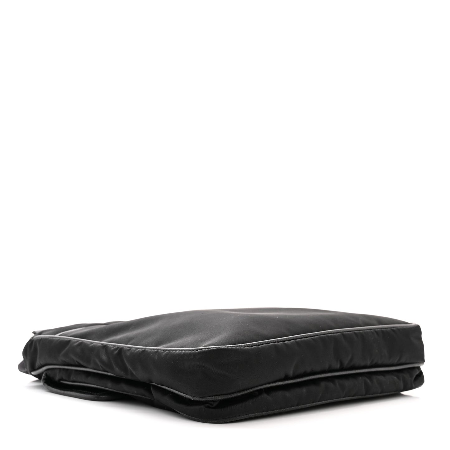 Tessuto Nylon Saffiano Logo Messenger Bag Black