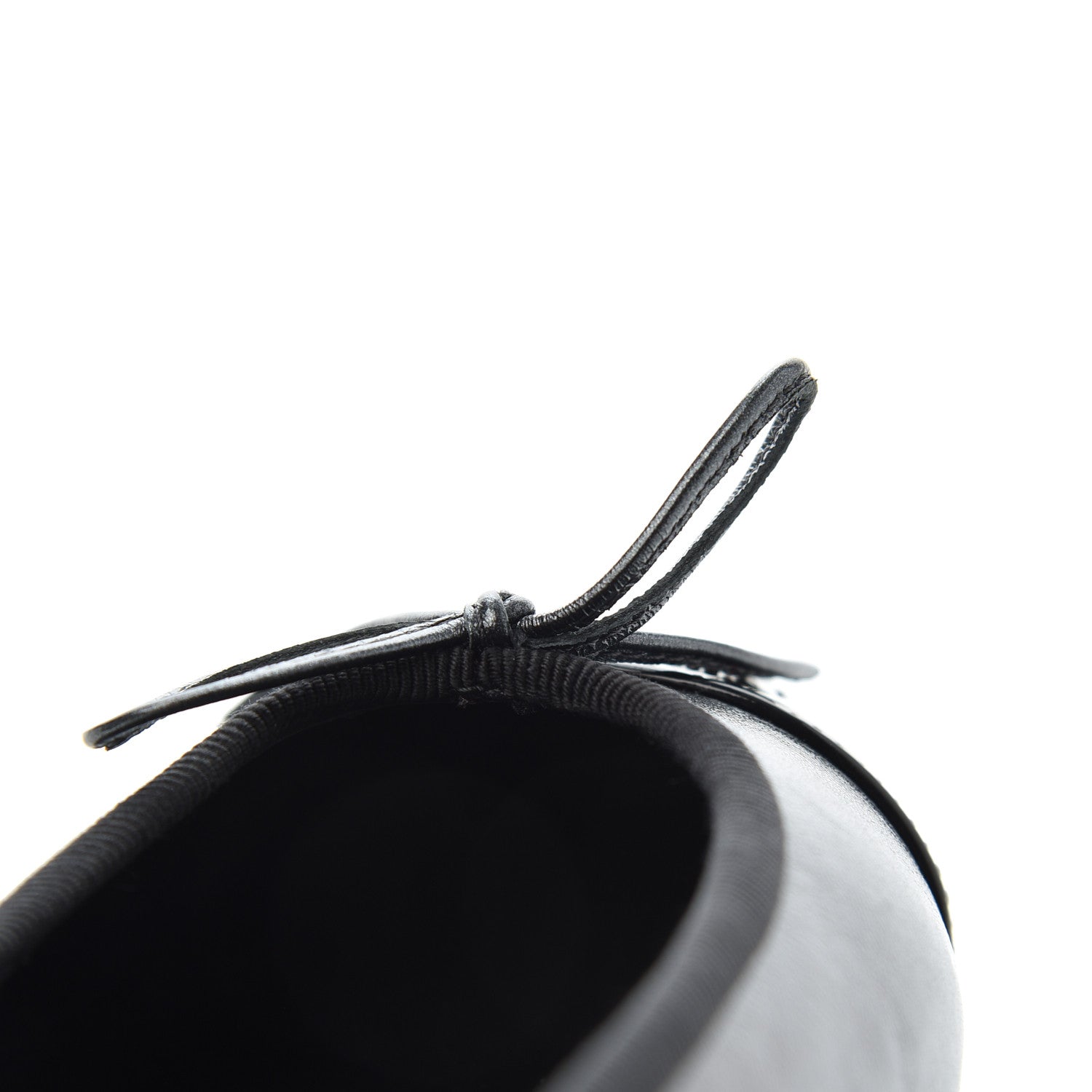 Chanel Pearly Calfskin Patent Cap Toe Ballerina Flats 39 Black 9 of 10