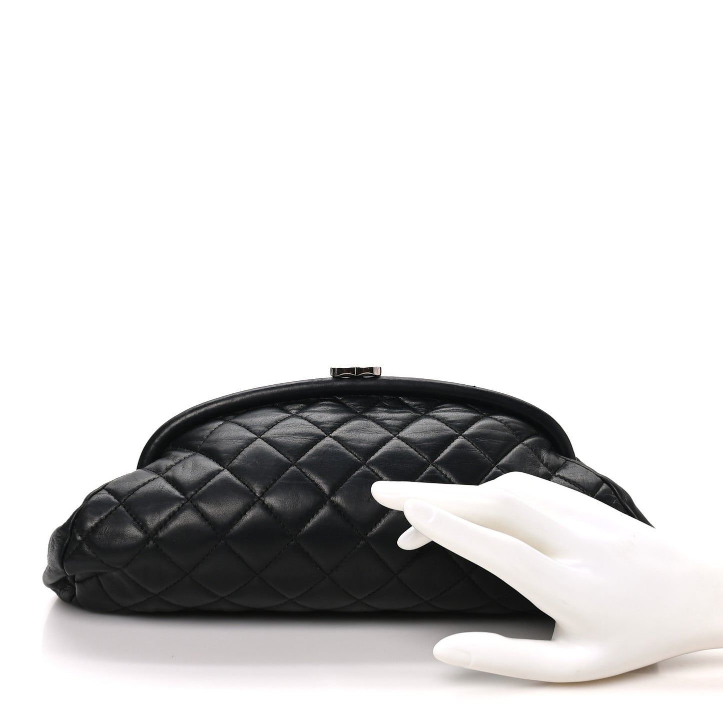 Lambskin Quilted Timeless Clutch Black