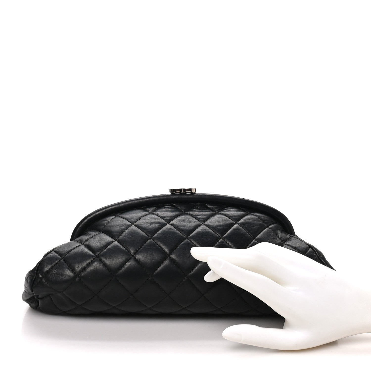 Chanel Lambskin Quilted Timeless Clutch Black 2 of 7