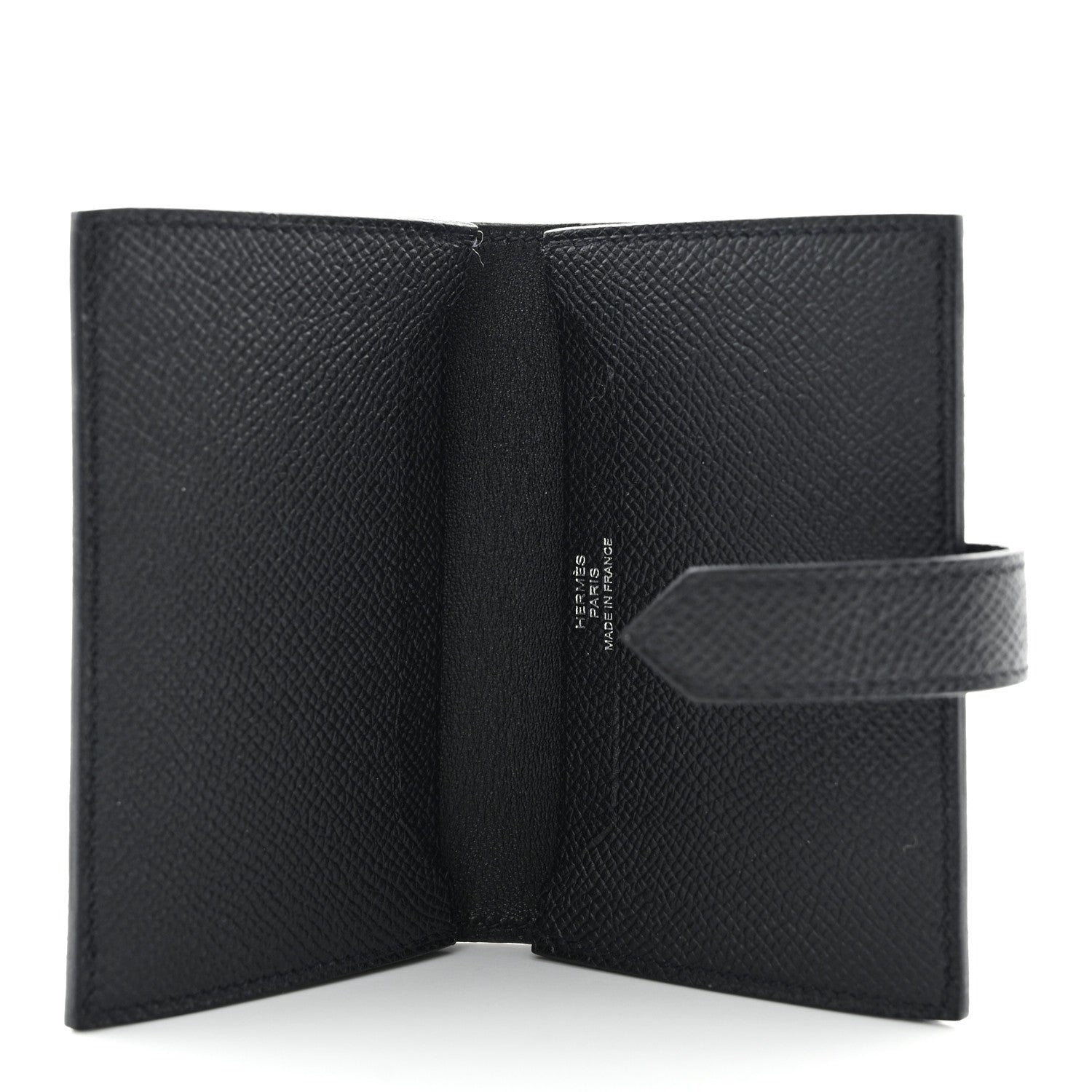Hermes Epsom Monochrome Bearn Card Holder Wallet Black 5 of 8