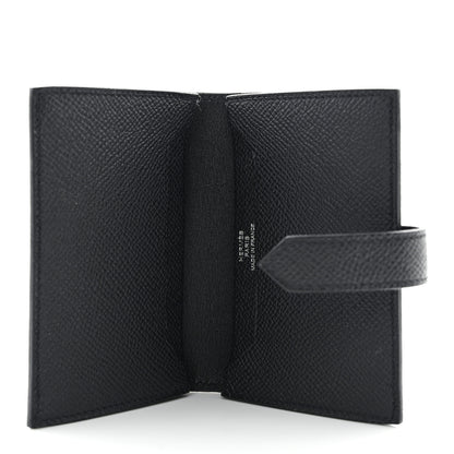 Hermes Epsom Monochrome Bearn Card Holder Wallet Black 5 of 8