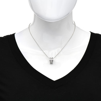 Bulgari 18K White Gold Diamond B.Zero1 Pave Pendant Necklace 2 of 5