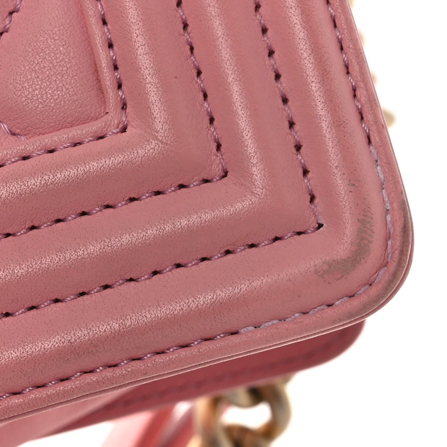Lambskin Quilted Medium Boy Flap Light Pink