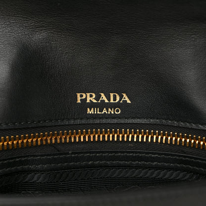 Prada Saffiano Flap Shoulder Bag Black 6 of 13
