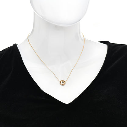Christian Dior 18K Yellow Gold Diamond Tiger Eye Rose Des Vents Necklace 2 of 4