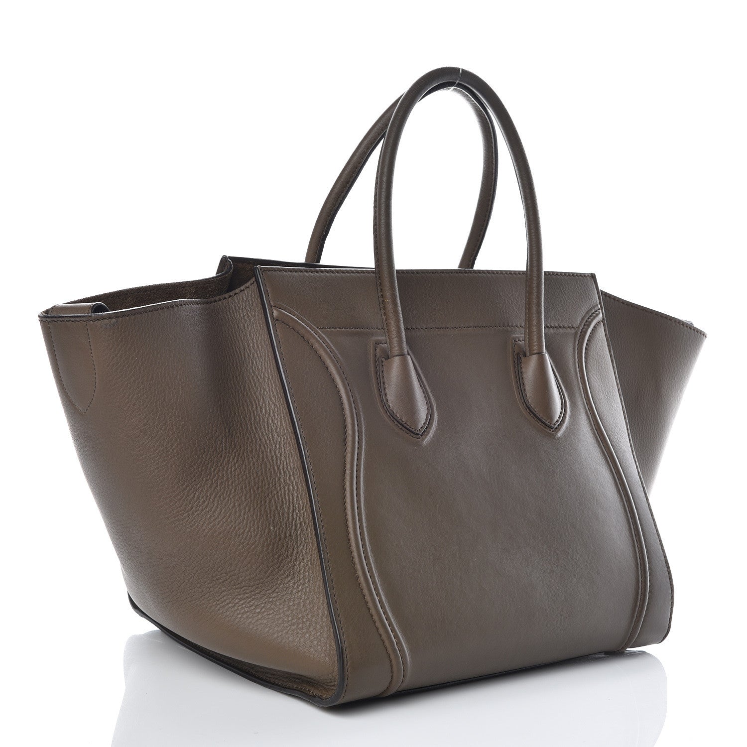 Celine Supple Calfskin Medium Phantom Luggage Khaki 3 of 12
