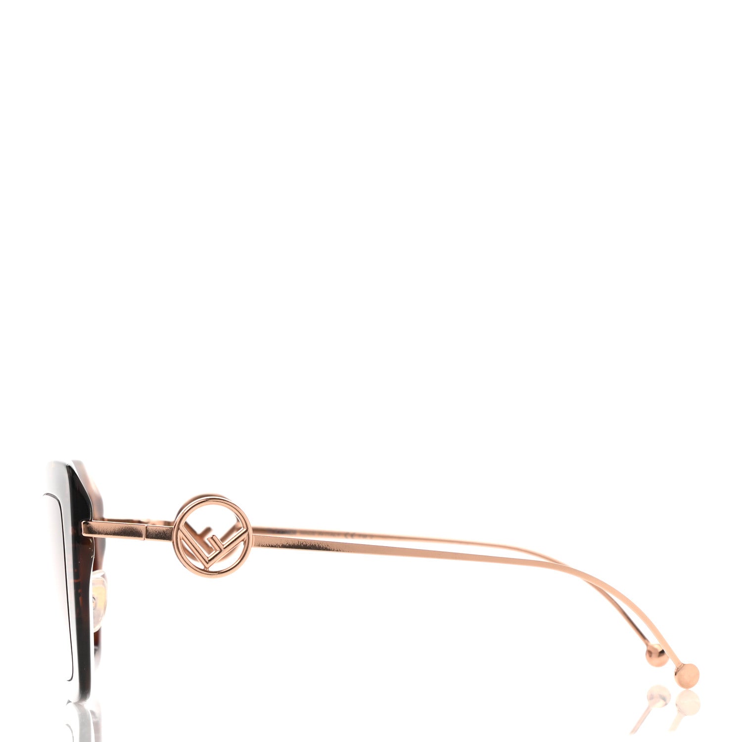 Fendi Acetate Metal F is Fendi FF Square Cat Eye Sunglasses FF 0408/S Havana 3 of 8