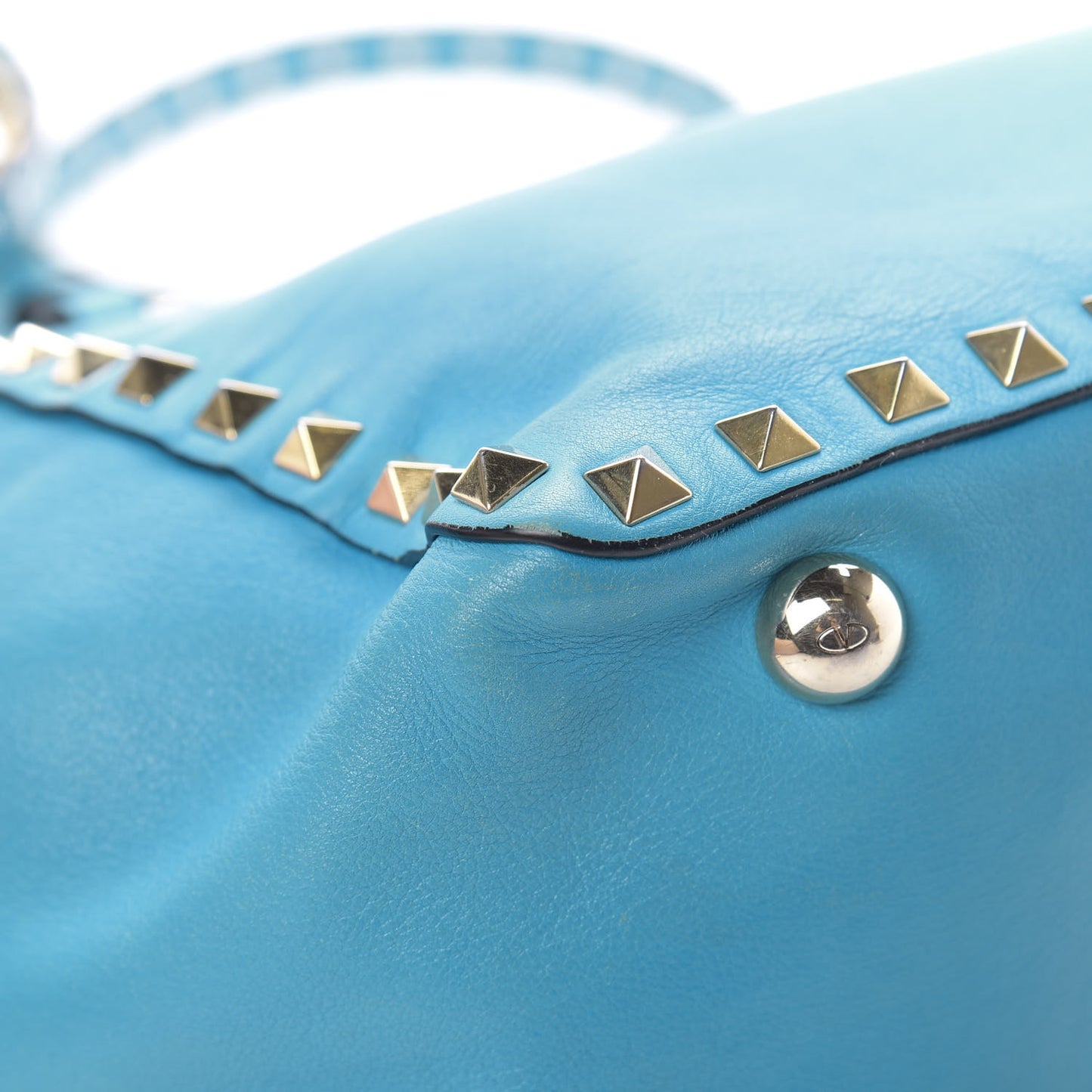 Vitello Small Rockstud Tote Parrot