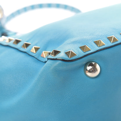 Valentino Garavani Vitello Small Rockstud Tote Parrot 11 of 17