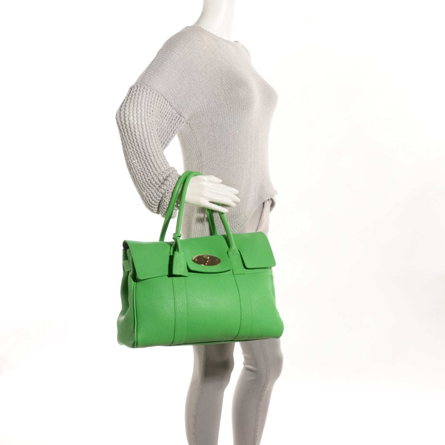Soft Grain Leather Bayswater Queen Green