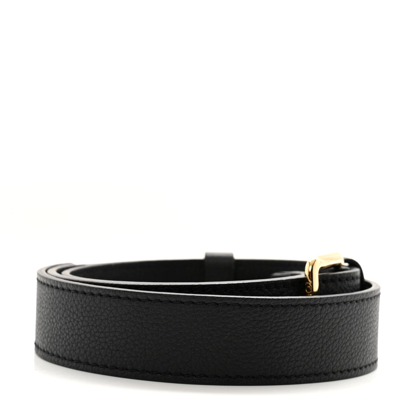 Grained Calfskin Adjustable Shoulder Strap Black