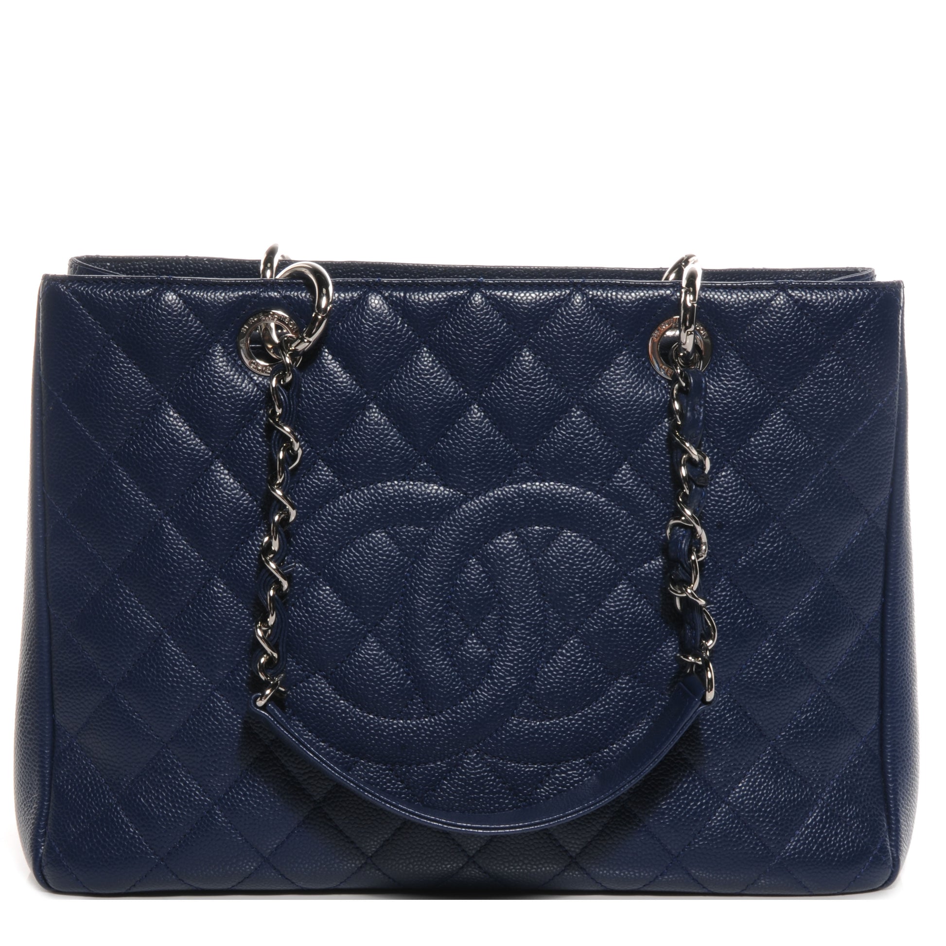 Chanel Caviar Grand Shopping Tote GST Navy 1 of 7
