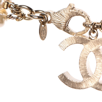Chanel Pearl Multi Strand CC Necklace Gold 4 of 6