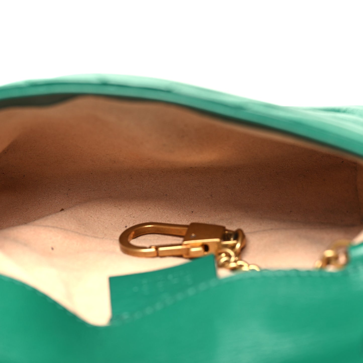 Calfskin Matelasse Super Mini GG Marmont Shoulder Bag Emerald Green