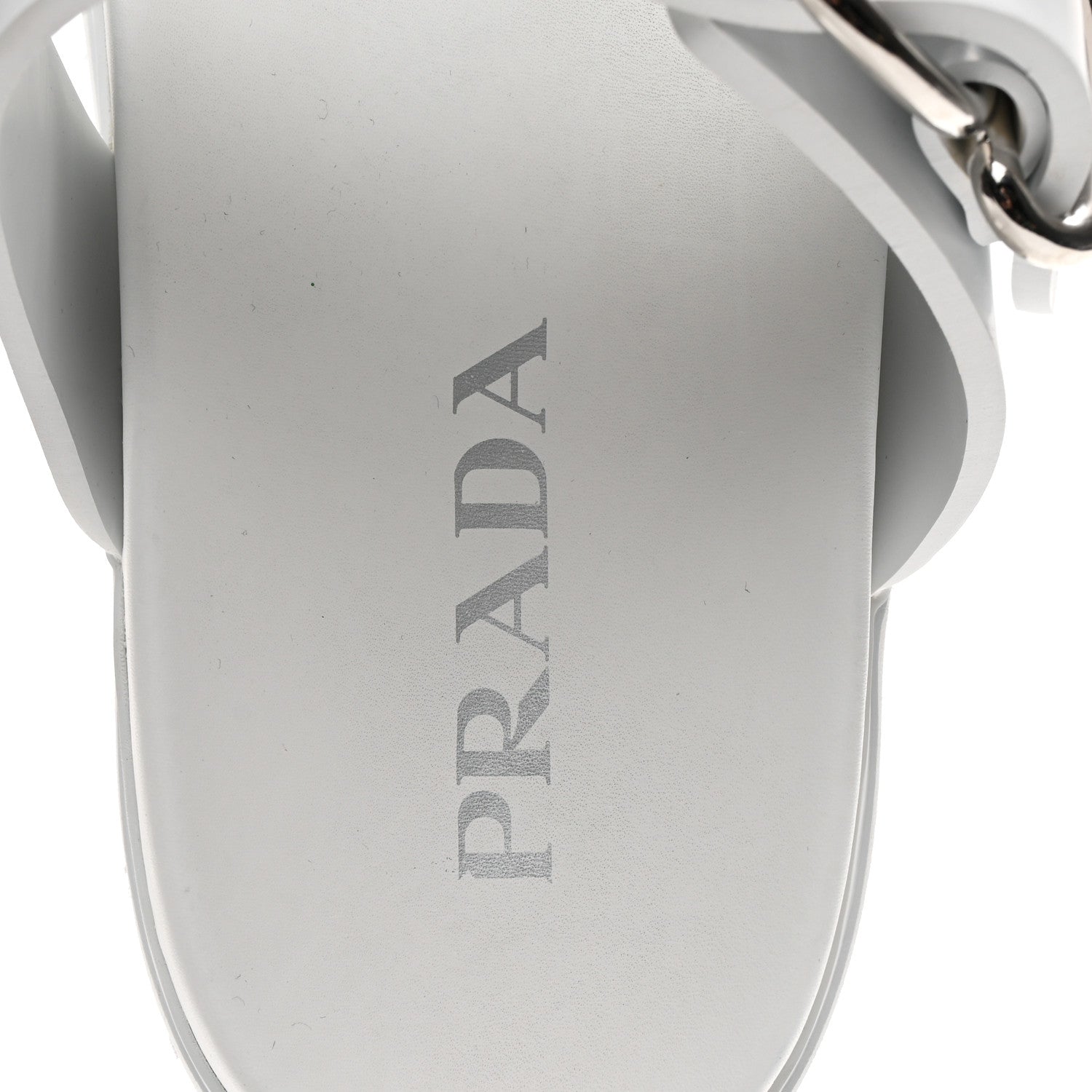Prada EVA Rubber Double Strap 20mm Fussbett Sandals 40 White 8 of 9