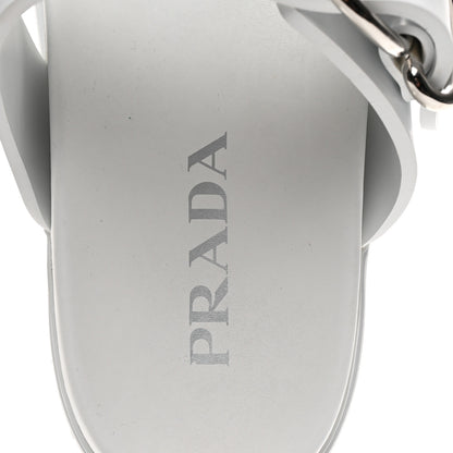 Prada EVA Rubber Double Strap 20mm Fussbett Sandals 40 White 8 of 9