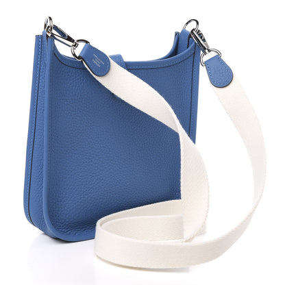 Hermes Taurillon Clemence Amazone Evelyne TPM Mykonos Blanc 3 of 10