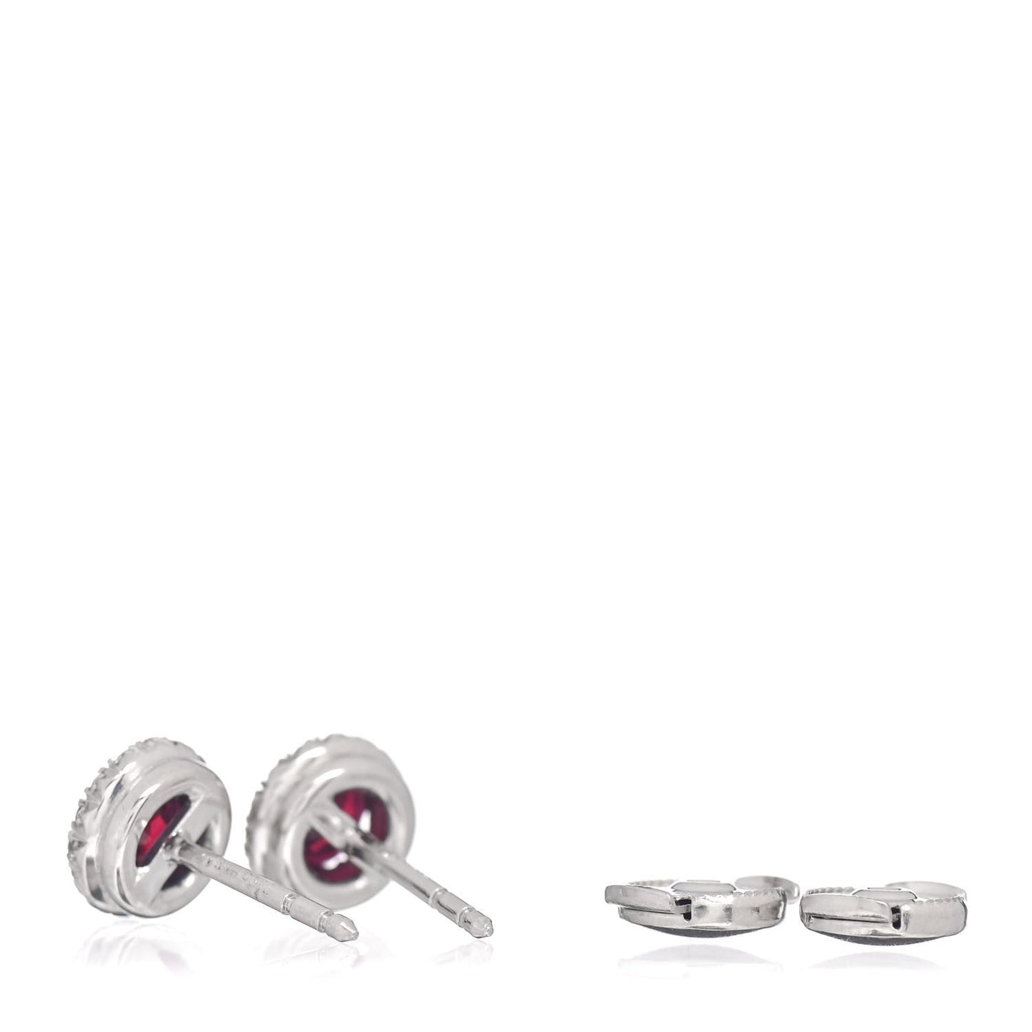 Platinum Diamond Ruby Soleste Earrings