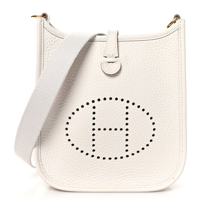 Hermes Taurillon Clemence Amazone Evelyne TPM Gris Pale 1 of 11