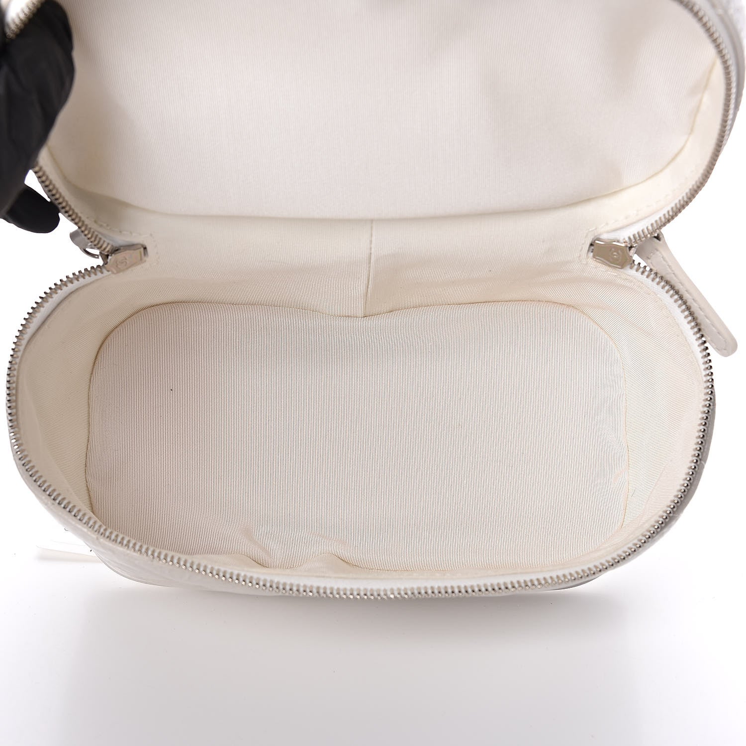 Chanel Crumpled Calfskin PVC Quilted Backpack White 5 of 11