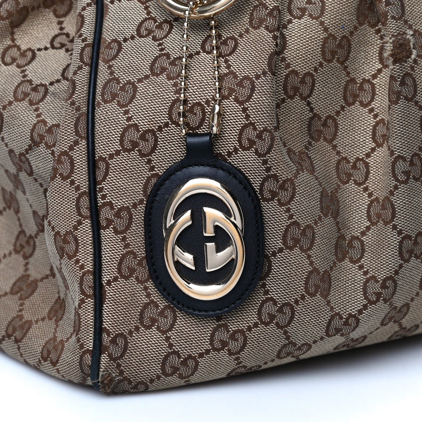 Monogram Medium Sukey Tote Beige Ebony Black