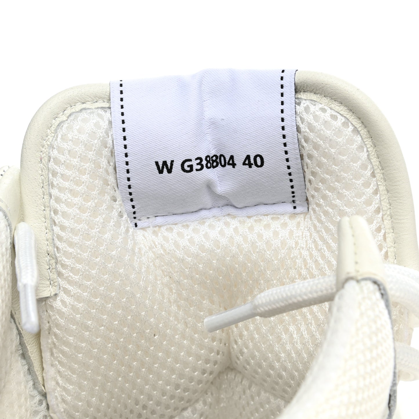 Suede Fabric Grained Calfskin Womens CC High Top Sneakers 40 White