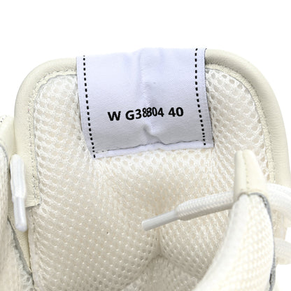 Chanel Suede Fabric Grained Calfskin Womens CC High Top Sneakers 40 White 7 of 9