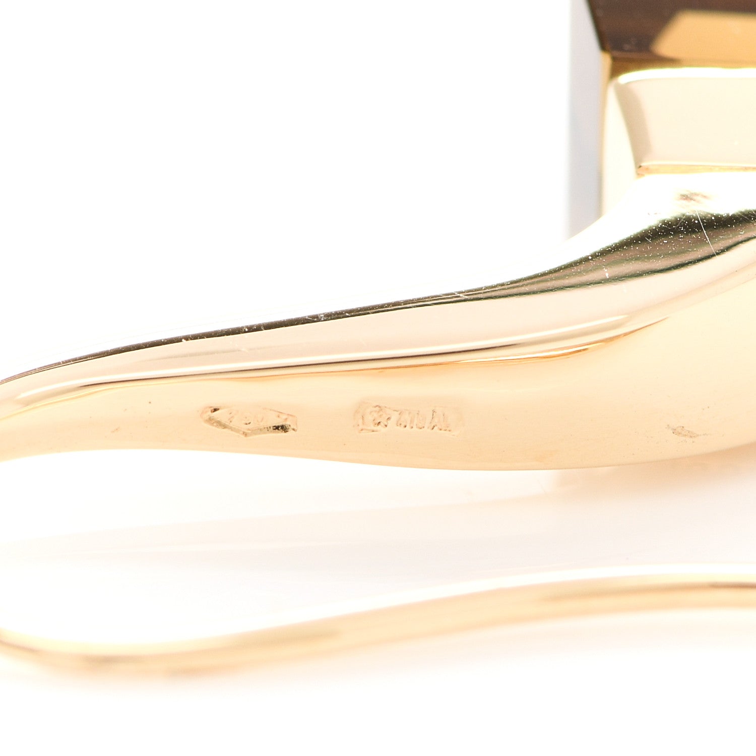 Gucci 18K Yellow Gold Smoky Quartz Chiodo Drop Earrings 6 of 6