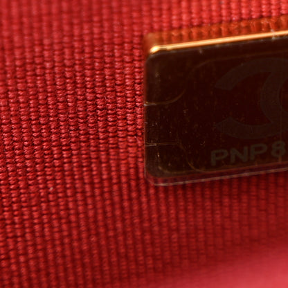 Chanel Patent Quilted Chain Around Heart Wallet On Chain WOC Red 8 of 15