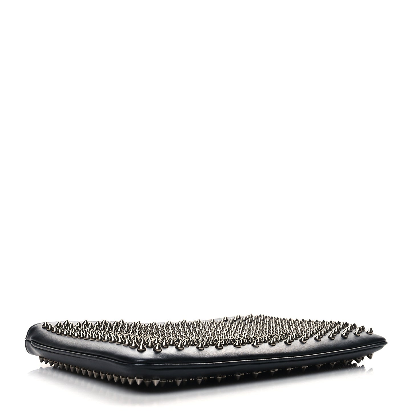 Calfskin Studded Loubiposh Clutch Black