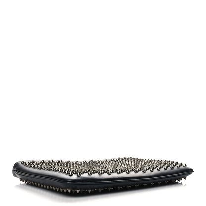 Christian Louboutin Calfskin Studded Loubiposh Clutch Black 4 of 9