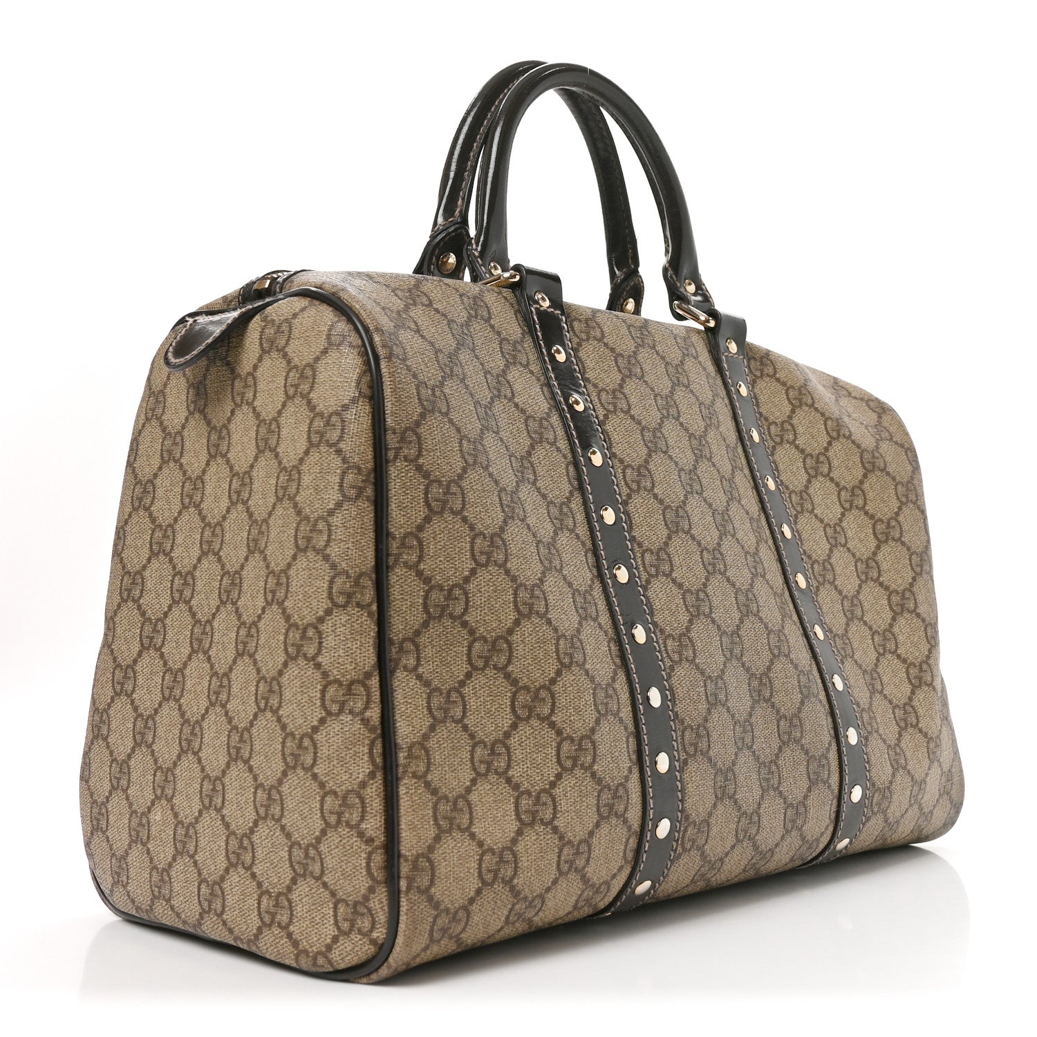 Gucci Monogram Guccissima Hearts Studded Medium Joy Boston Dark Brown 3 of 10