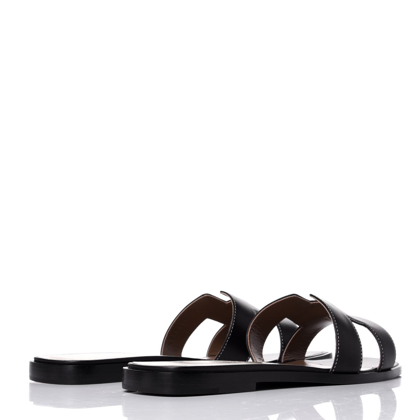 Box Calfskin Oran Sandals 38.5 Black