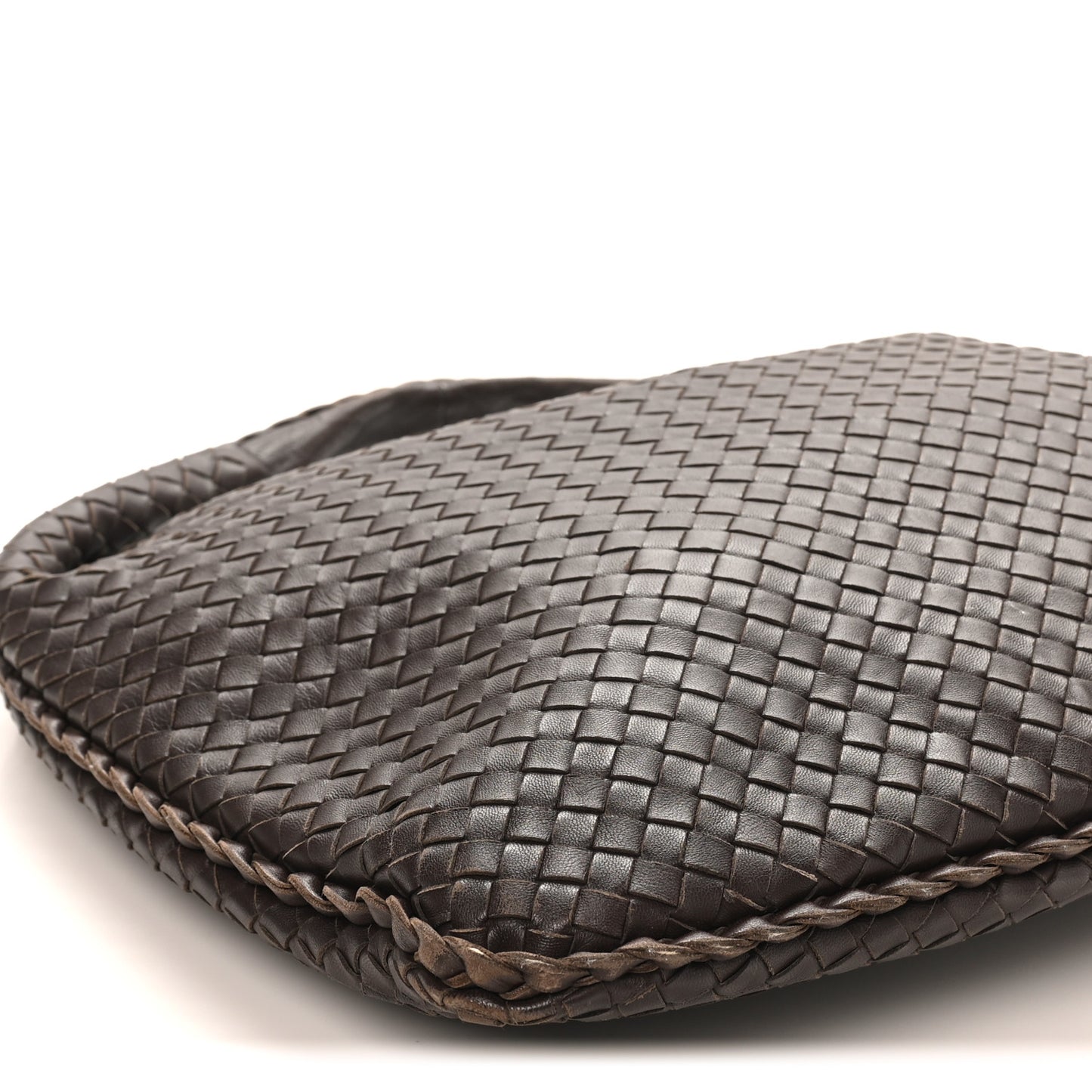 Nappa Intrecciato Medium Veneta Hobo Ebano