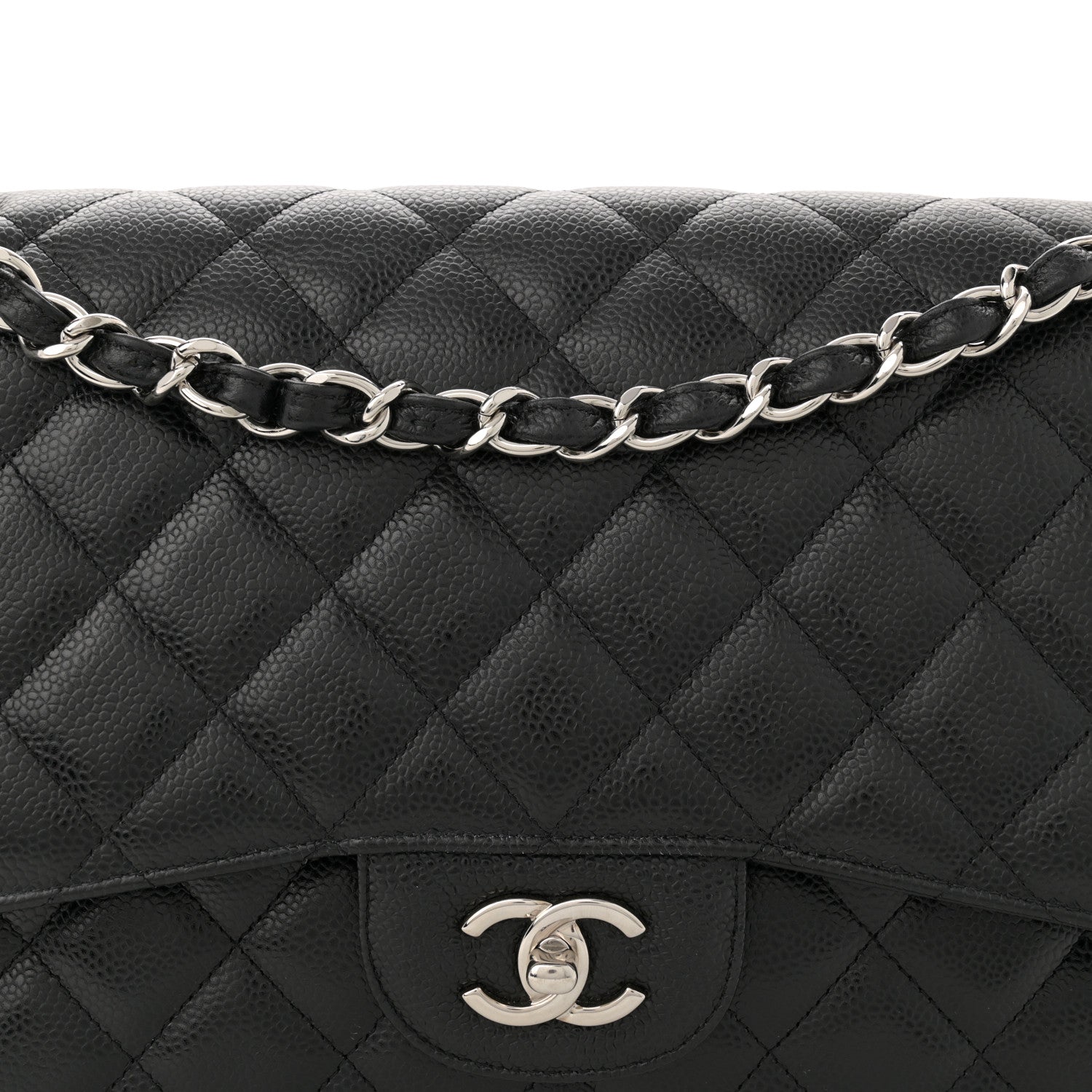 Chanel Caviar Quilted Jumbo Double Flap Black 7 of 12