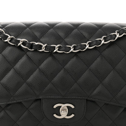 Chanel Caviar Quilted Jumbo Double Flap Black 7 of 12