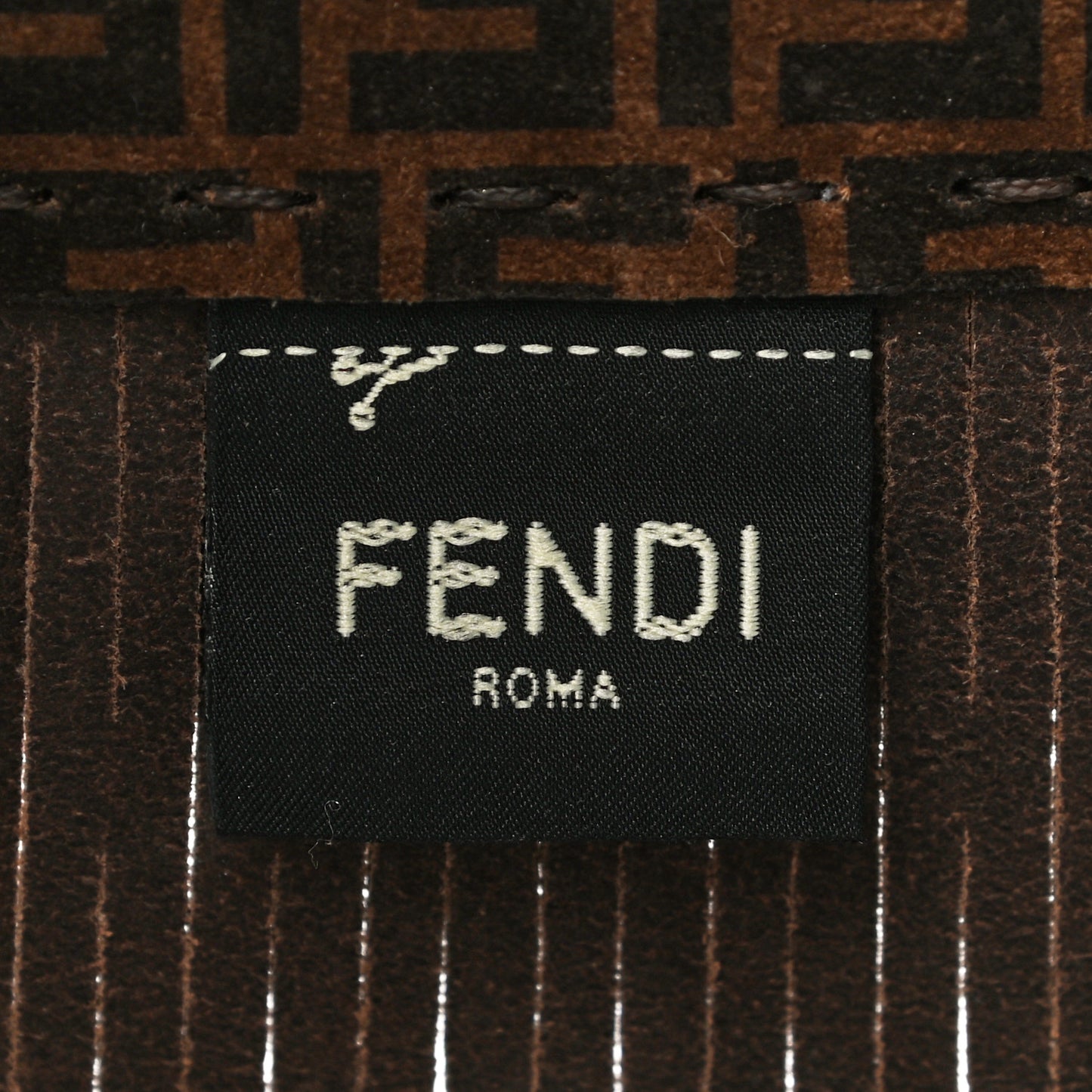 Suede Plexiglass FF Mesh Fendi Sunny Tote Bag Sigaro Moro