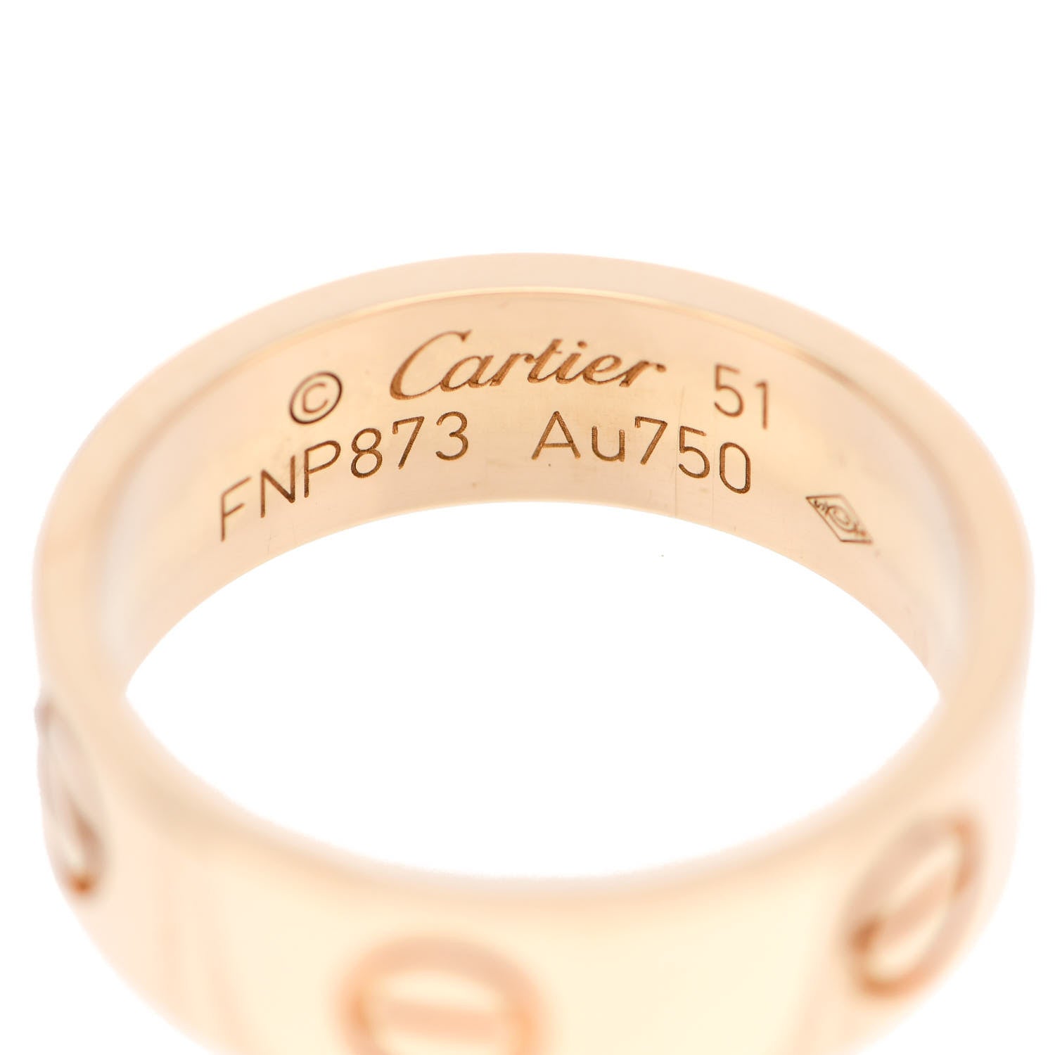 Cartier 18K Yellow Gold 5.5mm LOVE Ring 51 5.75 4 of 5